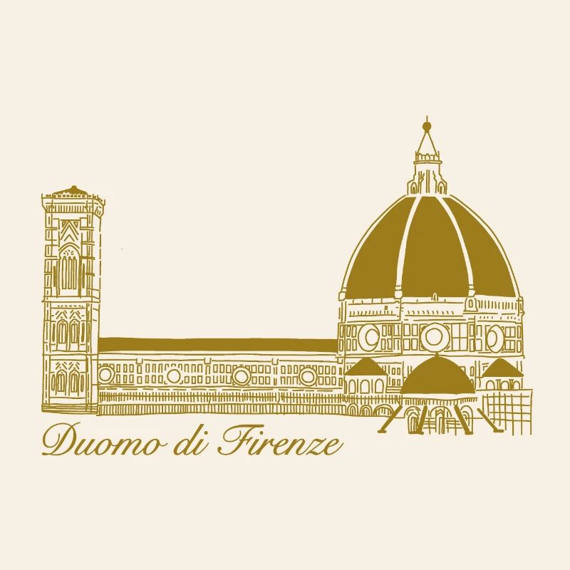 Cathédrale de Florence, dessinée à la main