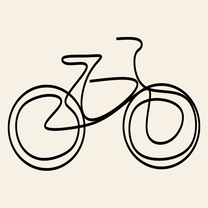 LINE ART ROUE NOIR MINIMALISME
