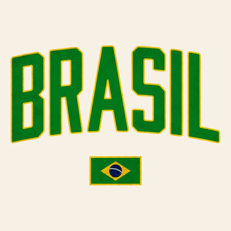 Conception du Brésil avec drapeau national