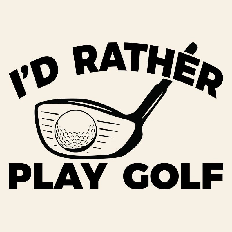 Funny golfer