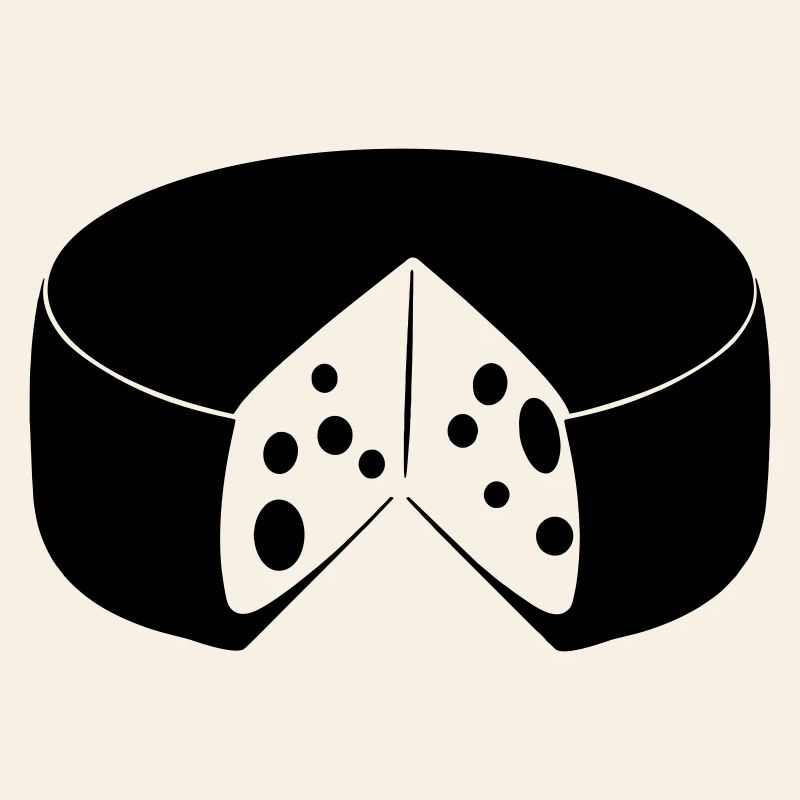 Cheese with cut out