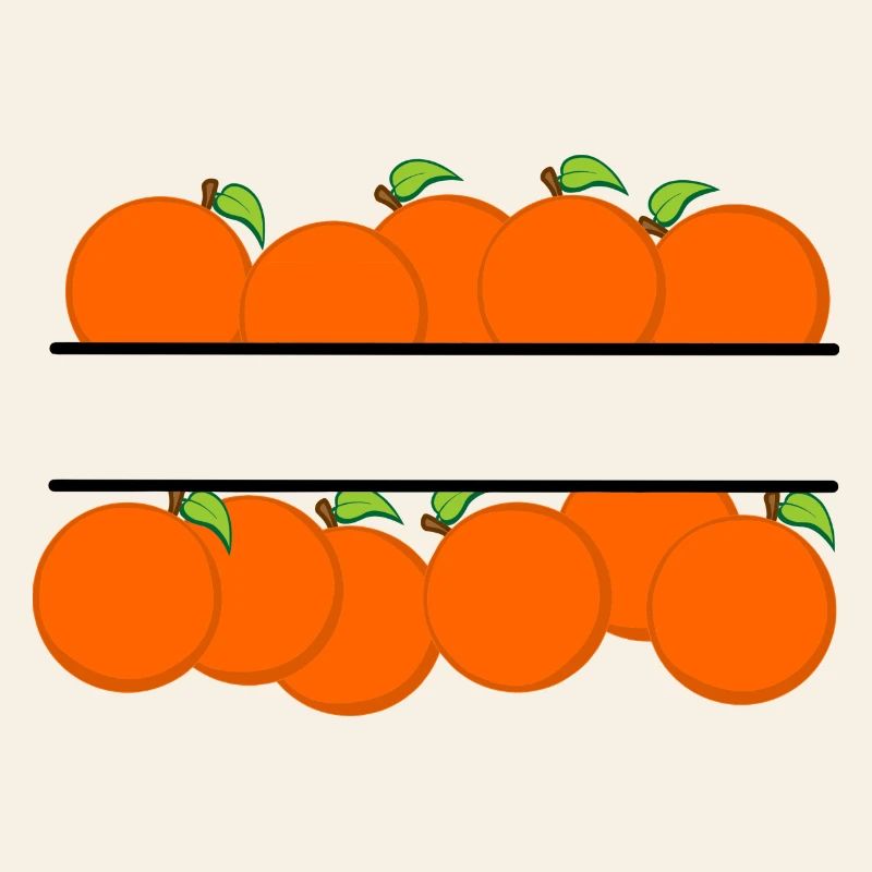 Orange banner with orange oranges