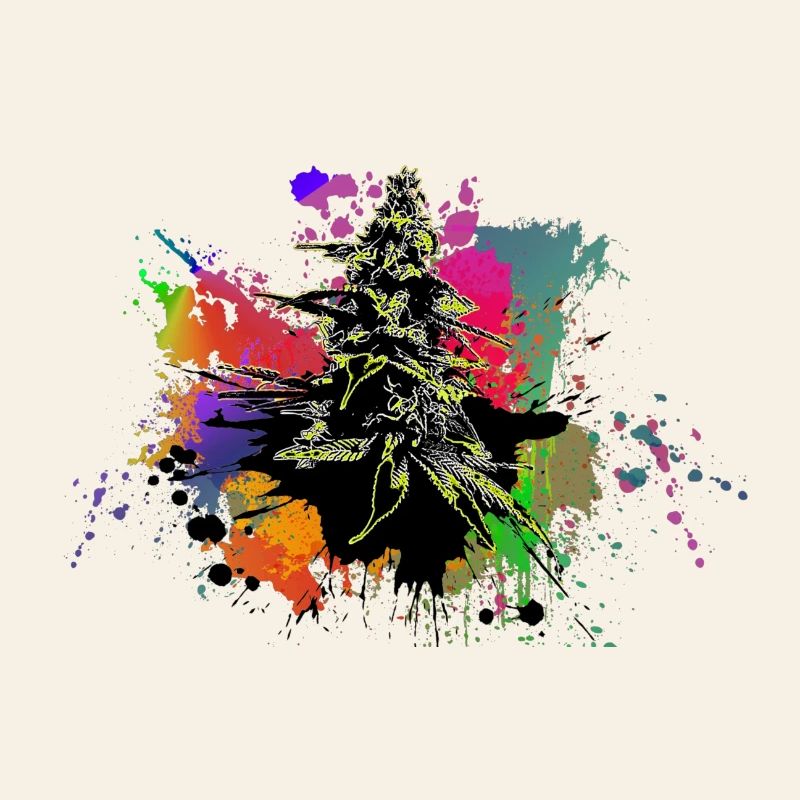 Paint Splash Cannabis Graffiti