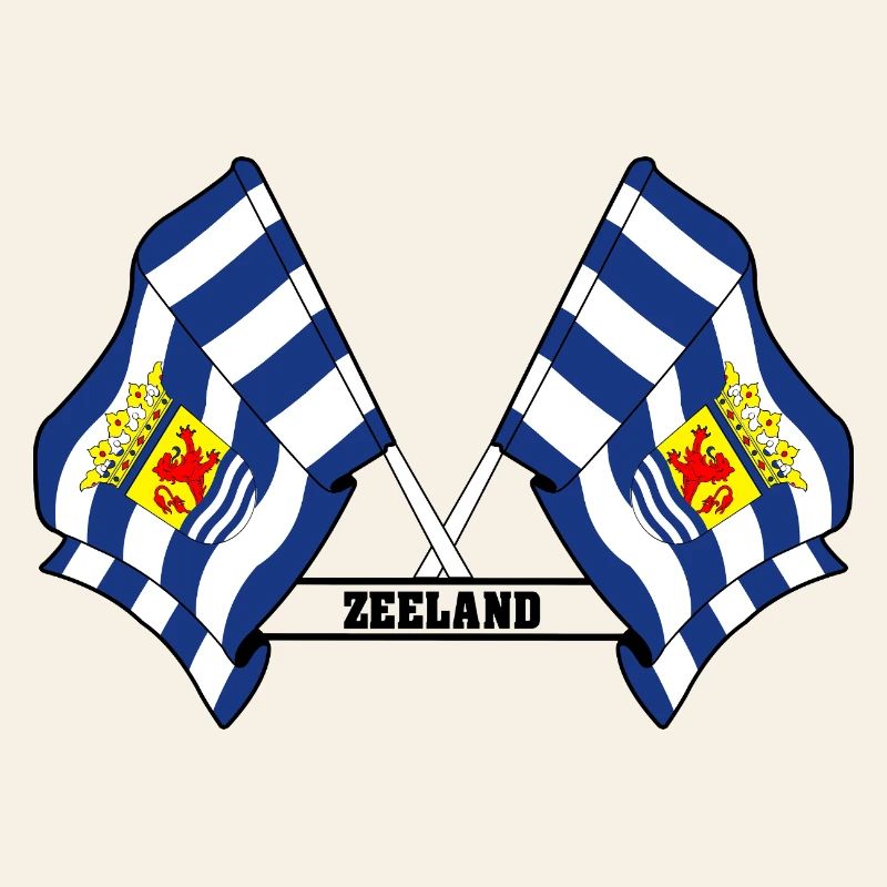 Deux drapeaux texte ZEELAND