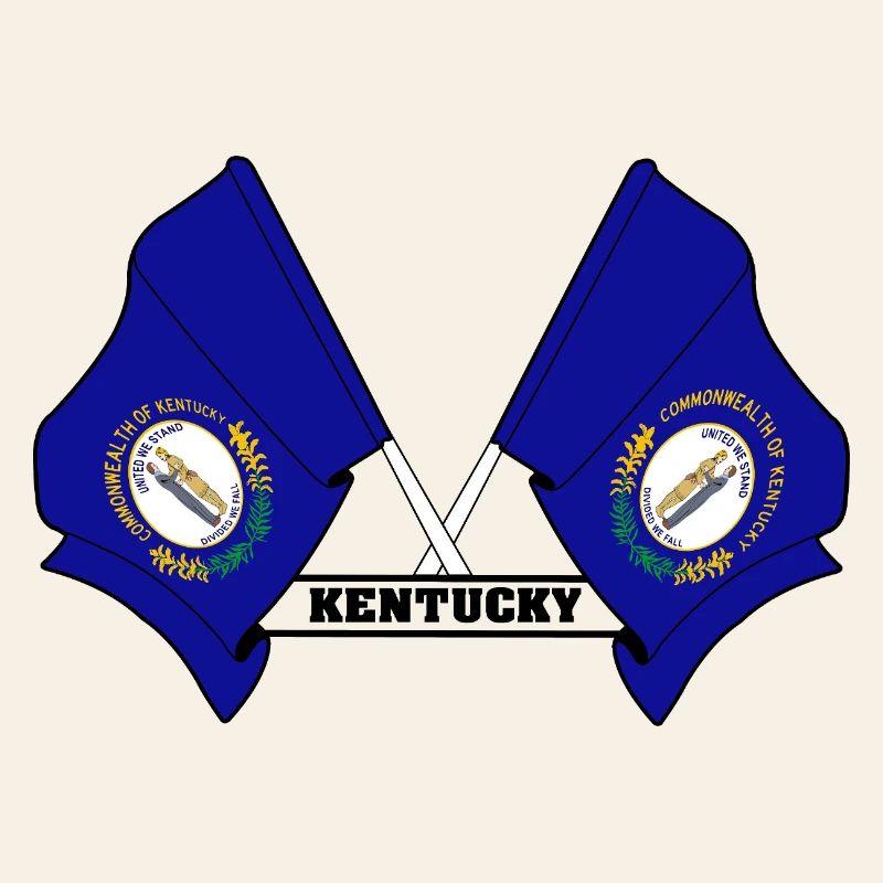 Deux drapeaux texte KENTUCKY