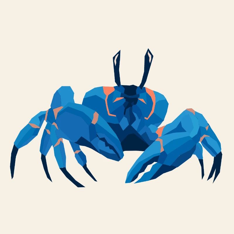 Krabe Bleu Style Polygonal