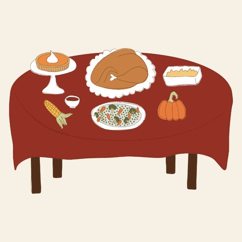 Thanksgiving Feast Illustration