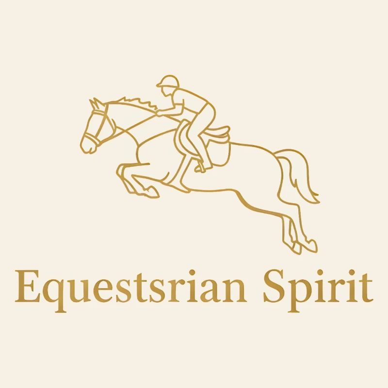 Elégant cavalier de saut d’obstacles en ligne dorée