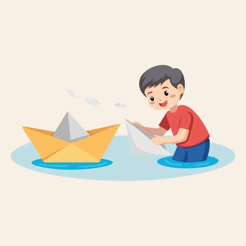 Jeu de bateau en papier