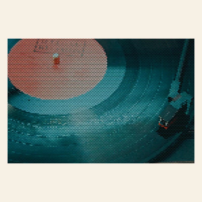 Turntable in a triangle pattern