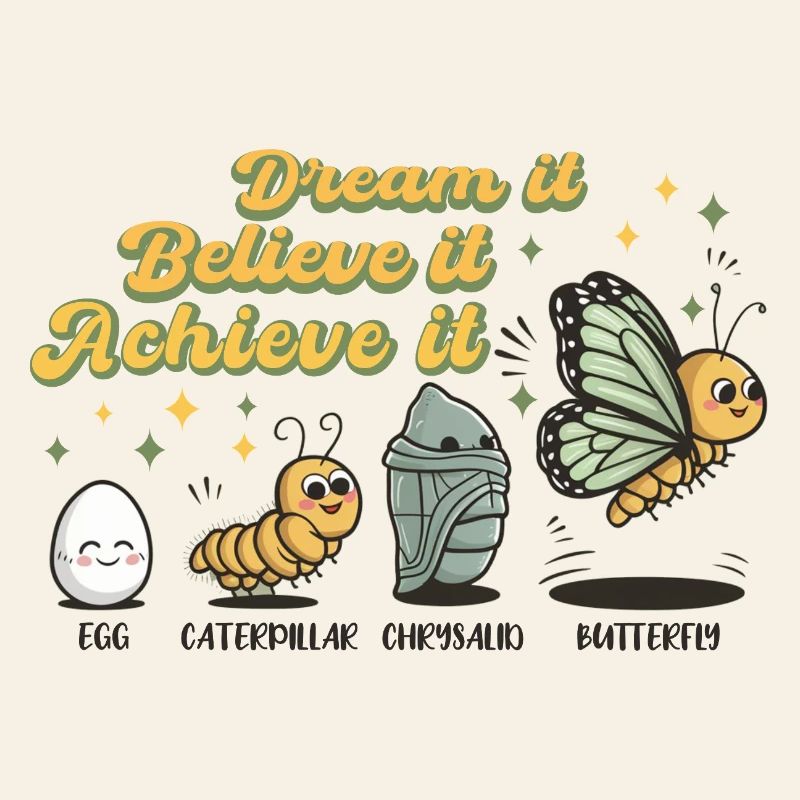 Chenille Schmetterling Schule Evolution Geschenk