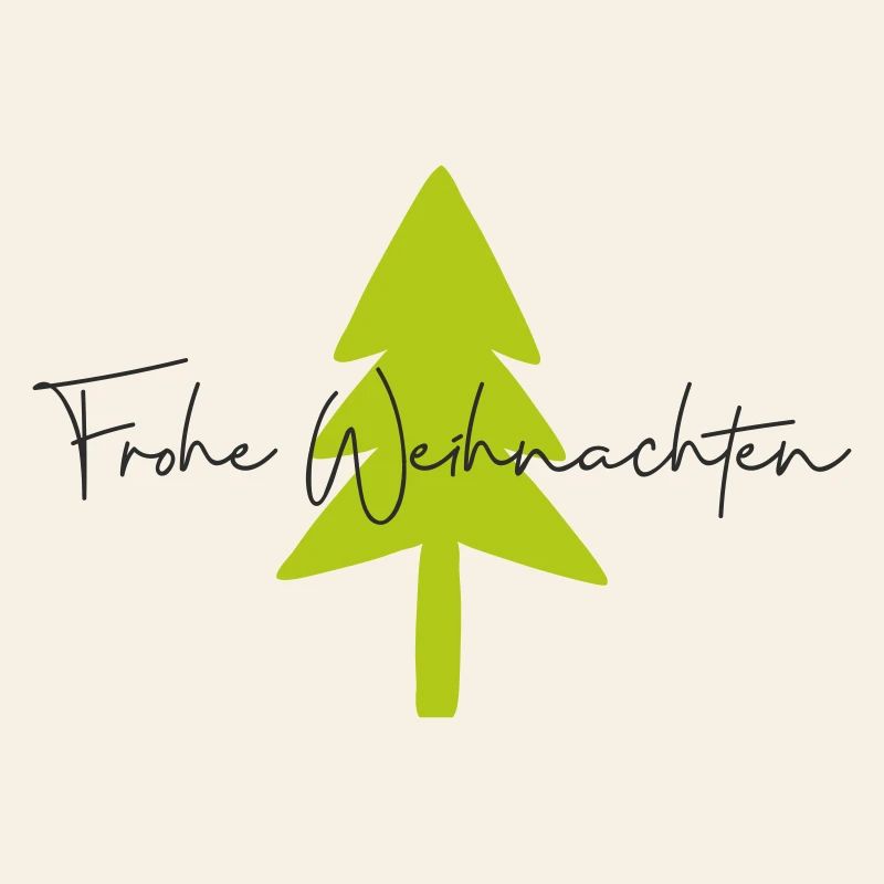 Glowing Green Christmas Tree Lettering