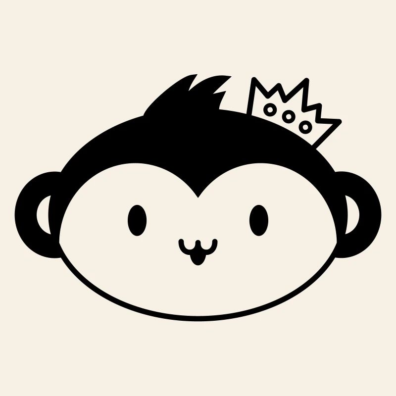 Monkey Crown – Cute Monkey Head with Crown