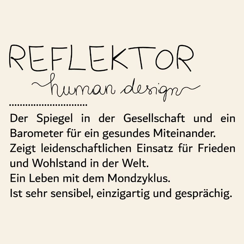 Du bist ein Reflektor
