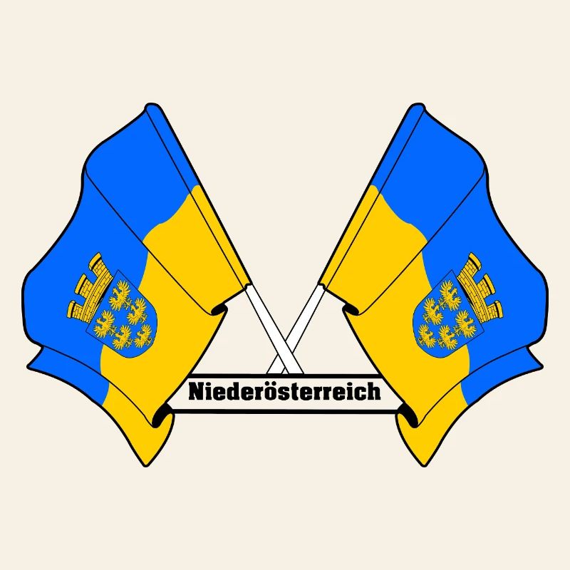 Lower Austria Flag with Text