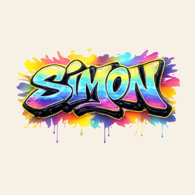 Graffiti SIMON Name Gift Ideal Printable