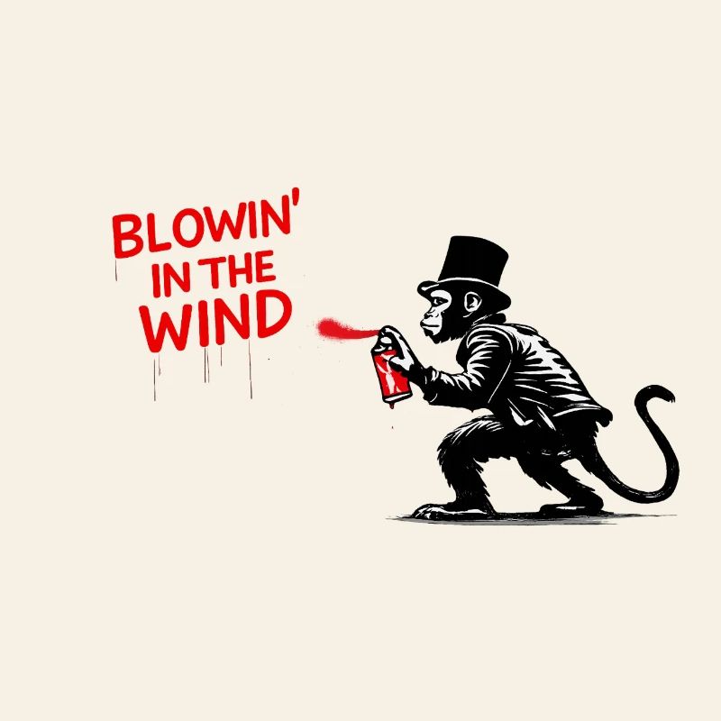 Windspray-Affe Graffiti