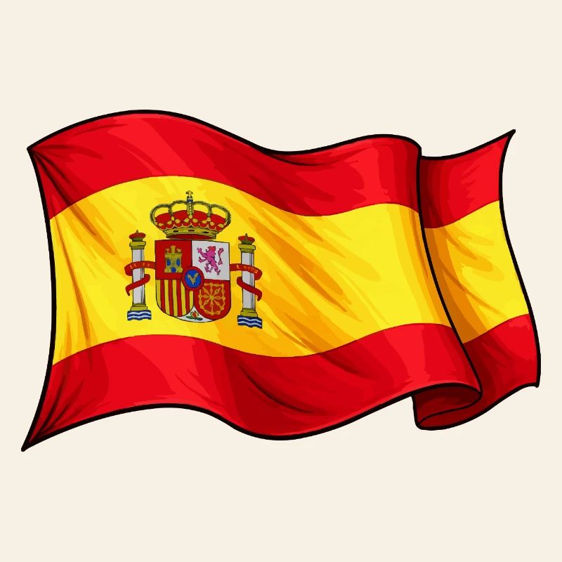 Conception des ondes du drapeau espagnol