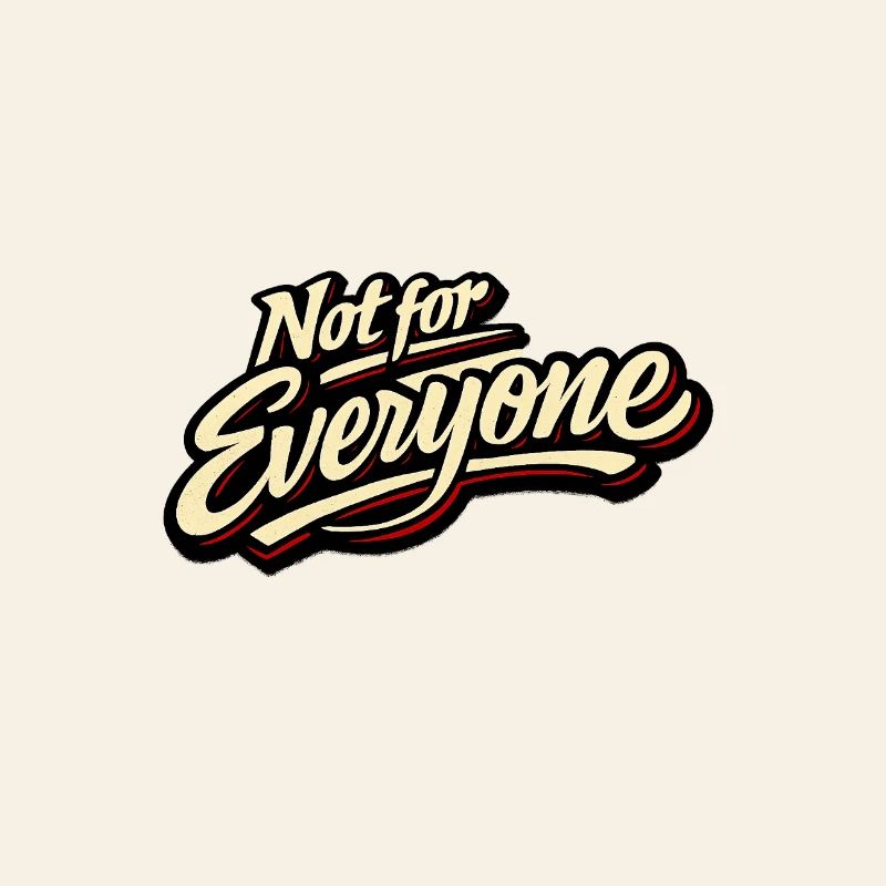 Pas pour tout le monde : T-shirt rétro script