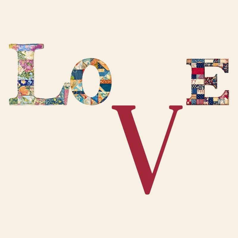 Liebe Patchwork-Typografie