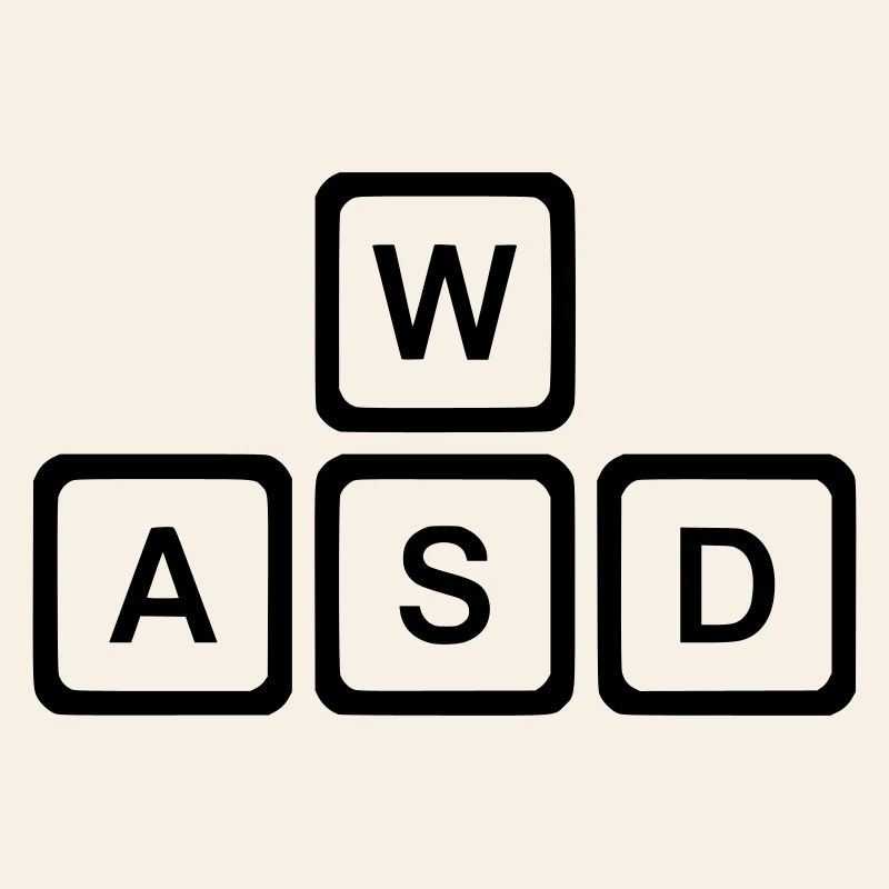 WASD Keys PC Gaming Nerd Vector