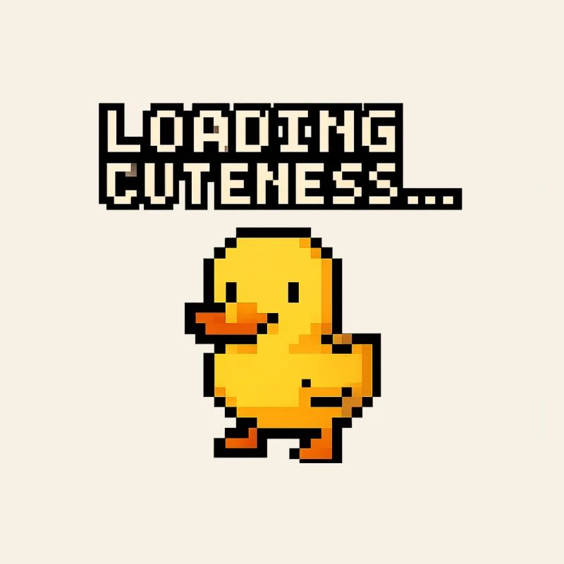 pixel duck loading cuteness