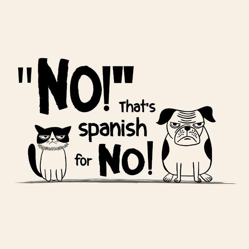 Non. Espagnol pour Non – Diction drôle d’animal