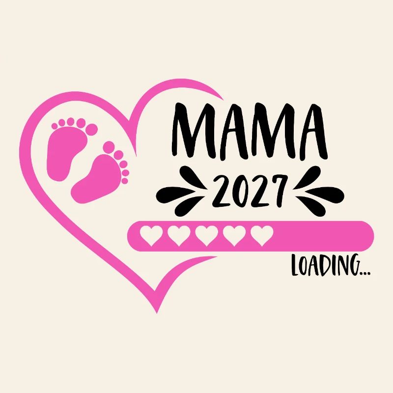 Mama 2027 loading Herz Version Mädchen pink