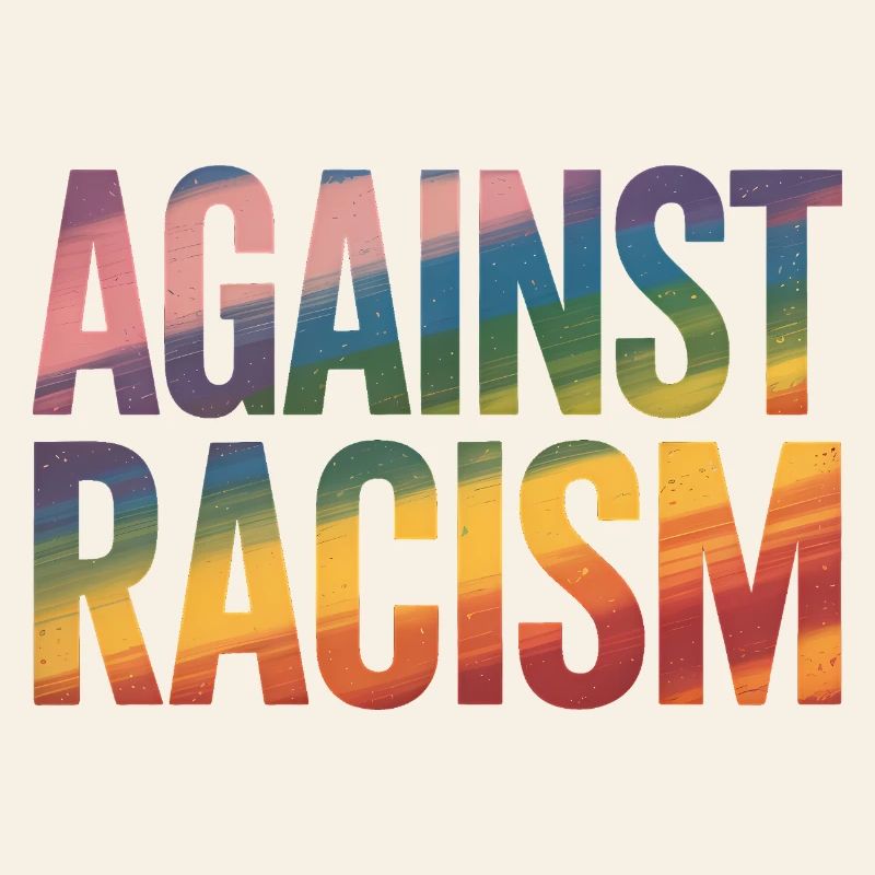 Gegen Rassismus – Antifa-Regenbogen-Tee