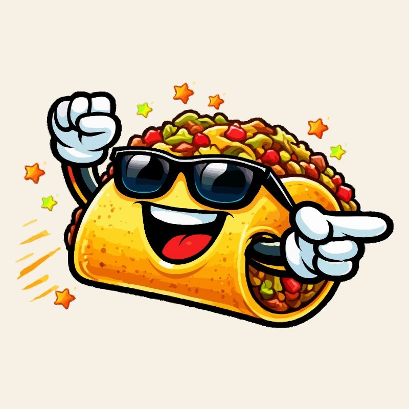 Cool Taco with Sunglasses