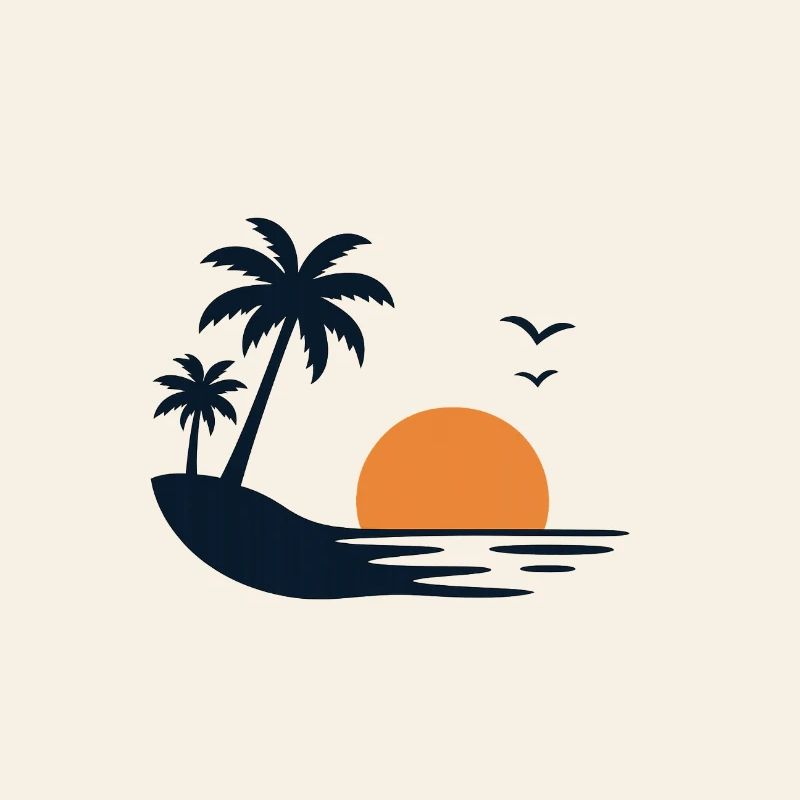 Tropical Sunset Island