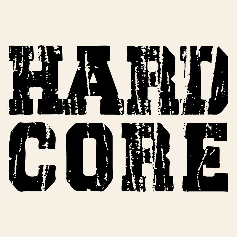 Hardcore Distressed and Bold Typography Logo