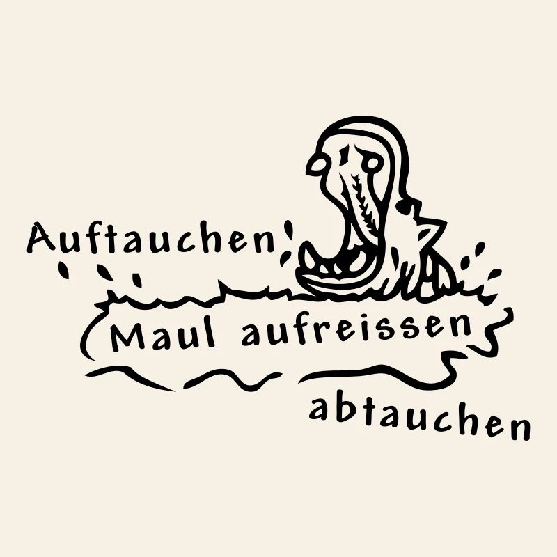 Hippo, Nilpferd, Spruch