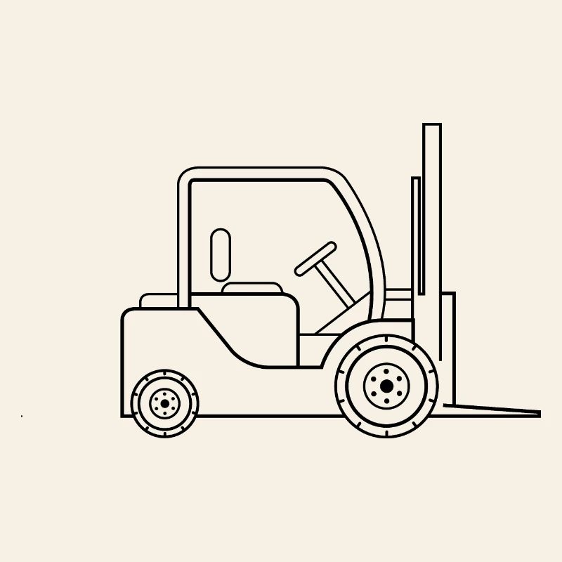 Forklift icon Forklift logistics work icon