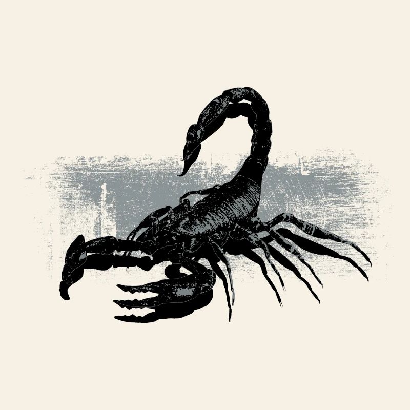 Scorpio Black White Contrast Design