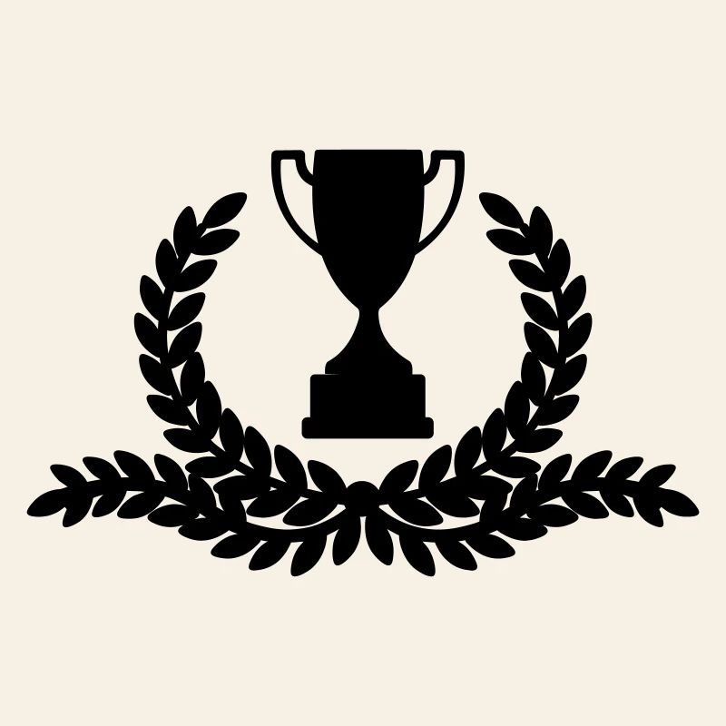 Couronne de laurier avec de longues ramifications de branches