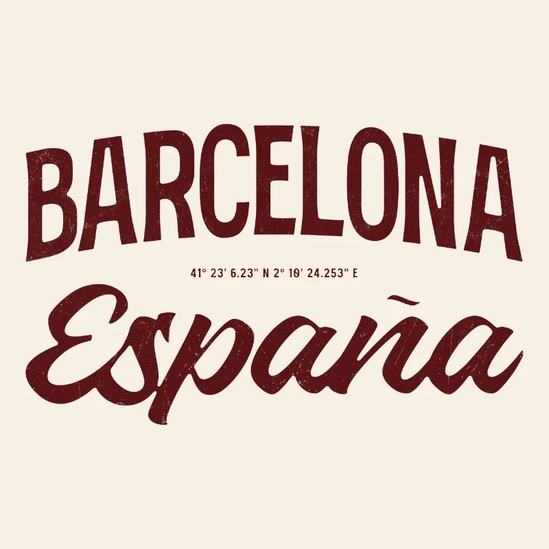Barcelona Spanien Script Logo
