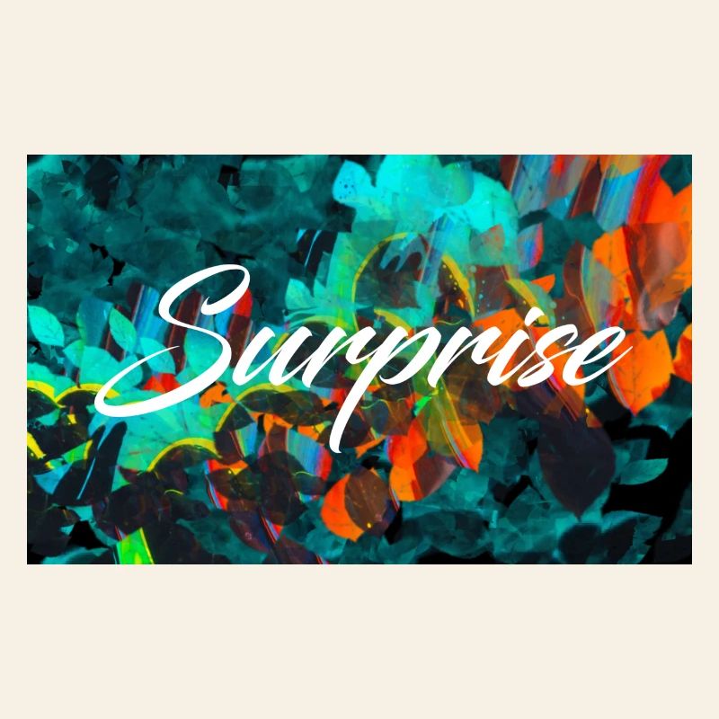 Surprise Colorée Feuillages Script