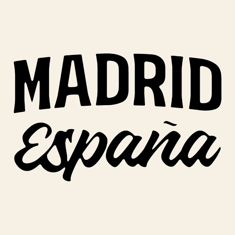 Madrid lettering with España accent