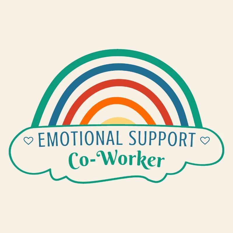 Emotional Support Employee Work Beast Blue