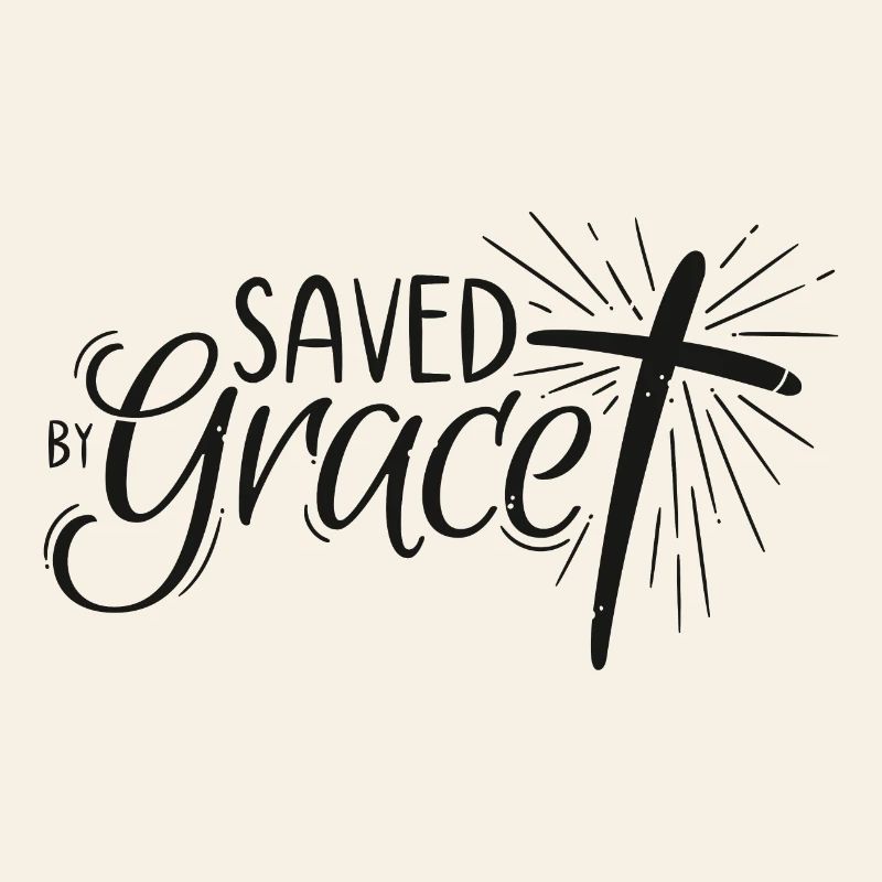 Saved by Grace Lettering