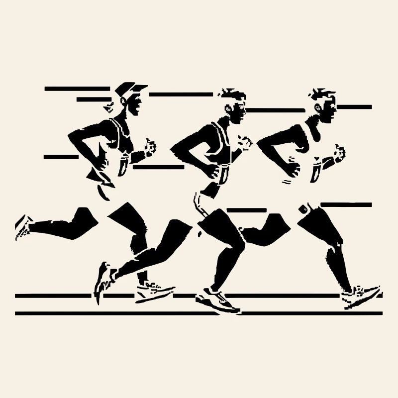Marathon Runner Drawing