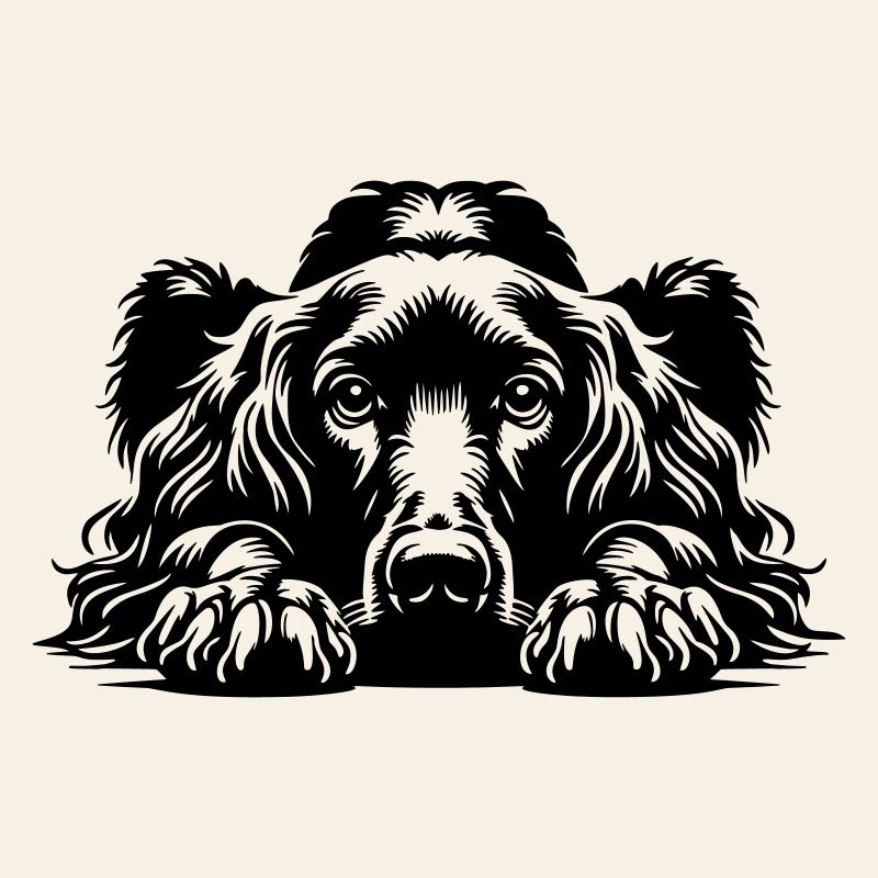 Irish Setter Head with Paws