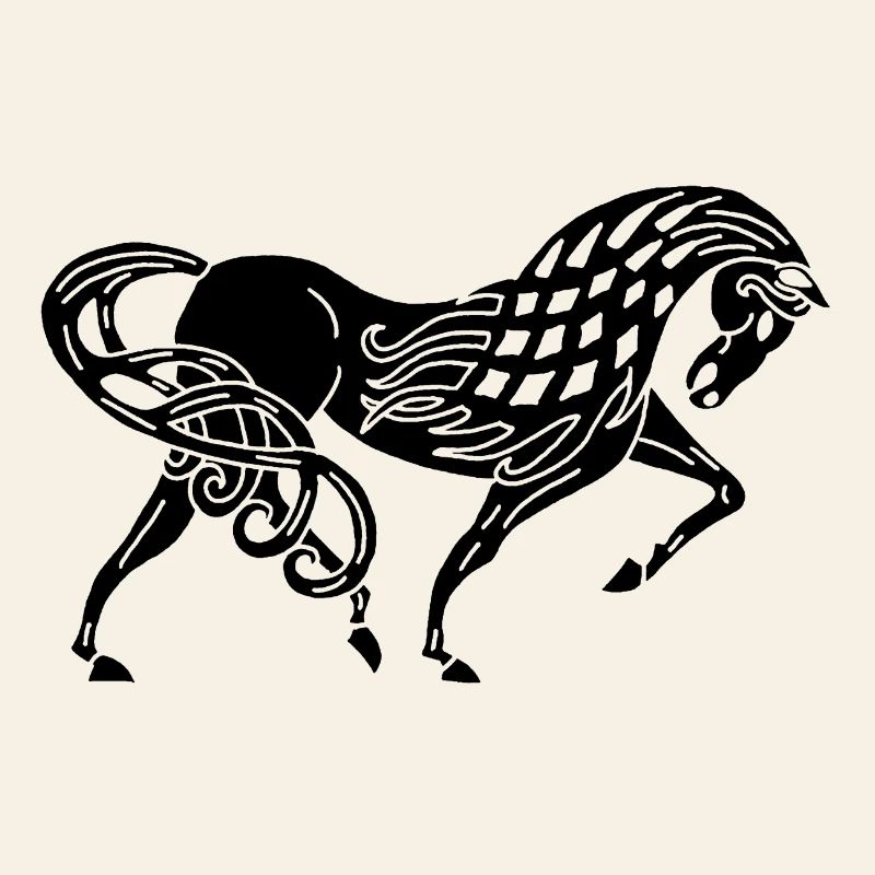 Cheval noir celte