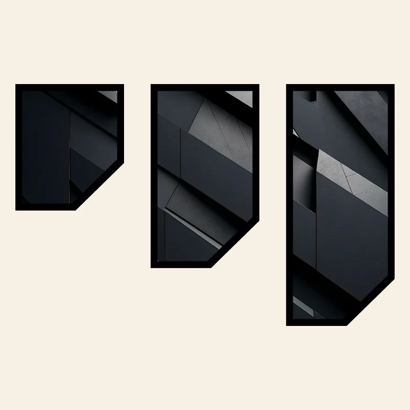 Geometric Dark Facade Pattern