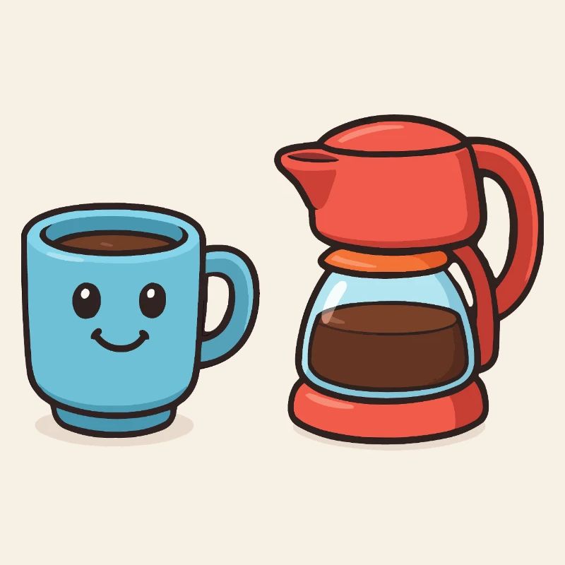 Coffee Cup Coffee Pot