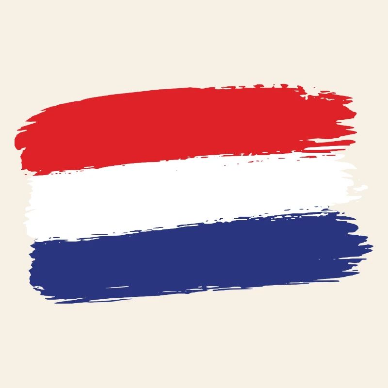 Holländische Flagge Pinselstrich