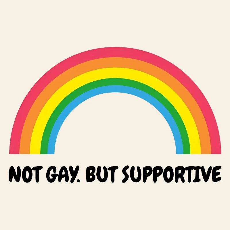 Not Gay But Supportive – Retro Regenbogen