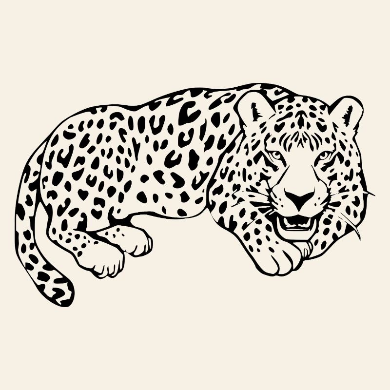 Leopard Black Lepard Pattern T-shirt Gift