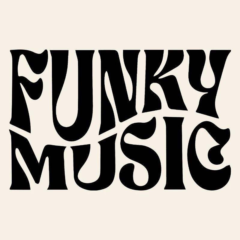 Funky Musik typografisches Design